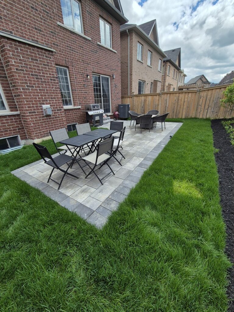 interlocking backyard garden