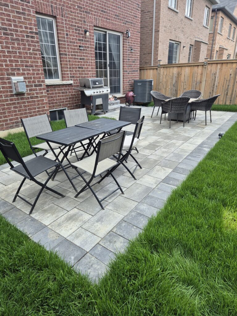 interlocking backyard garden