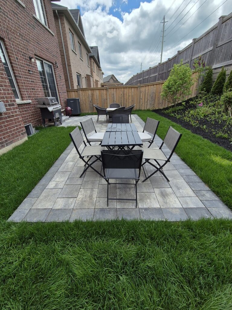 interlocking backyard garden