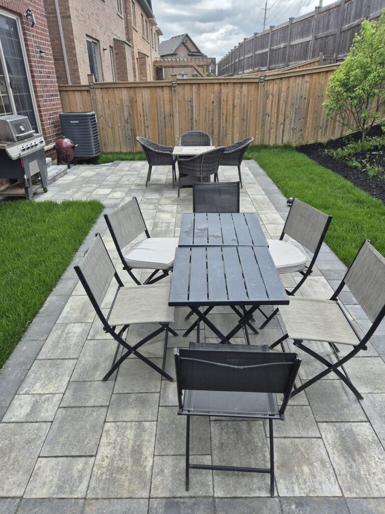 interlocking backyard garden