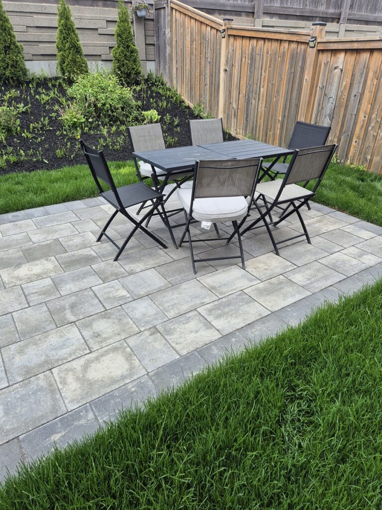interlocking backyard garden