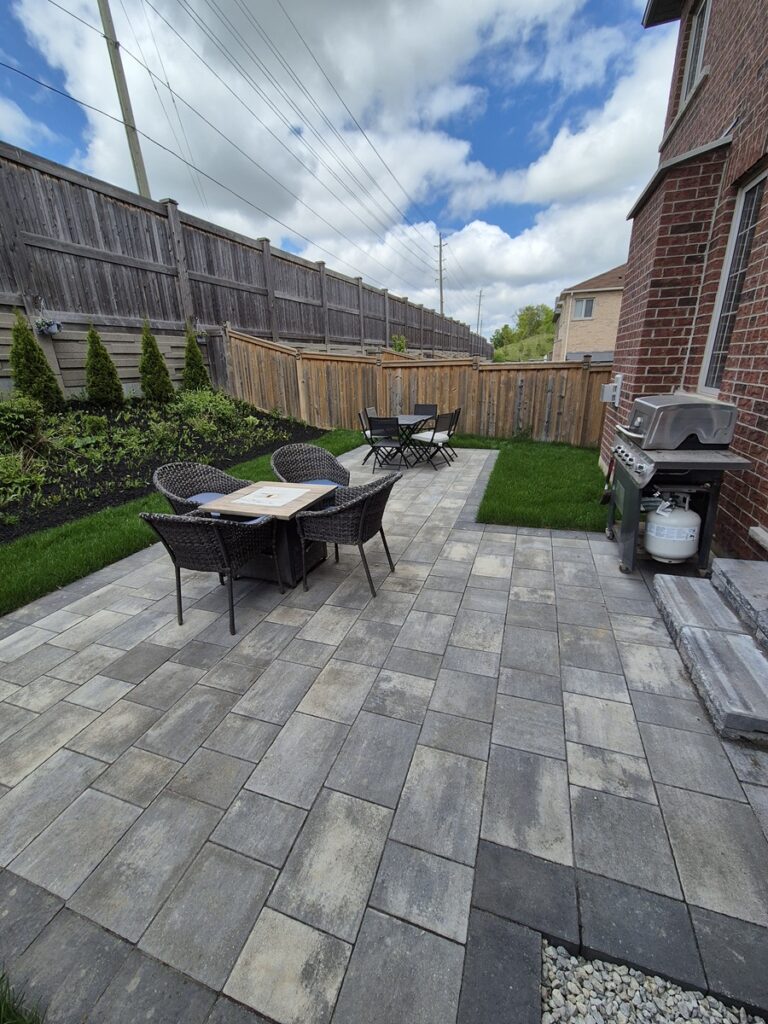 interlocking backyard garden